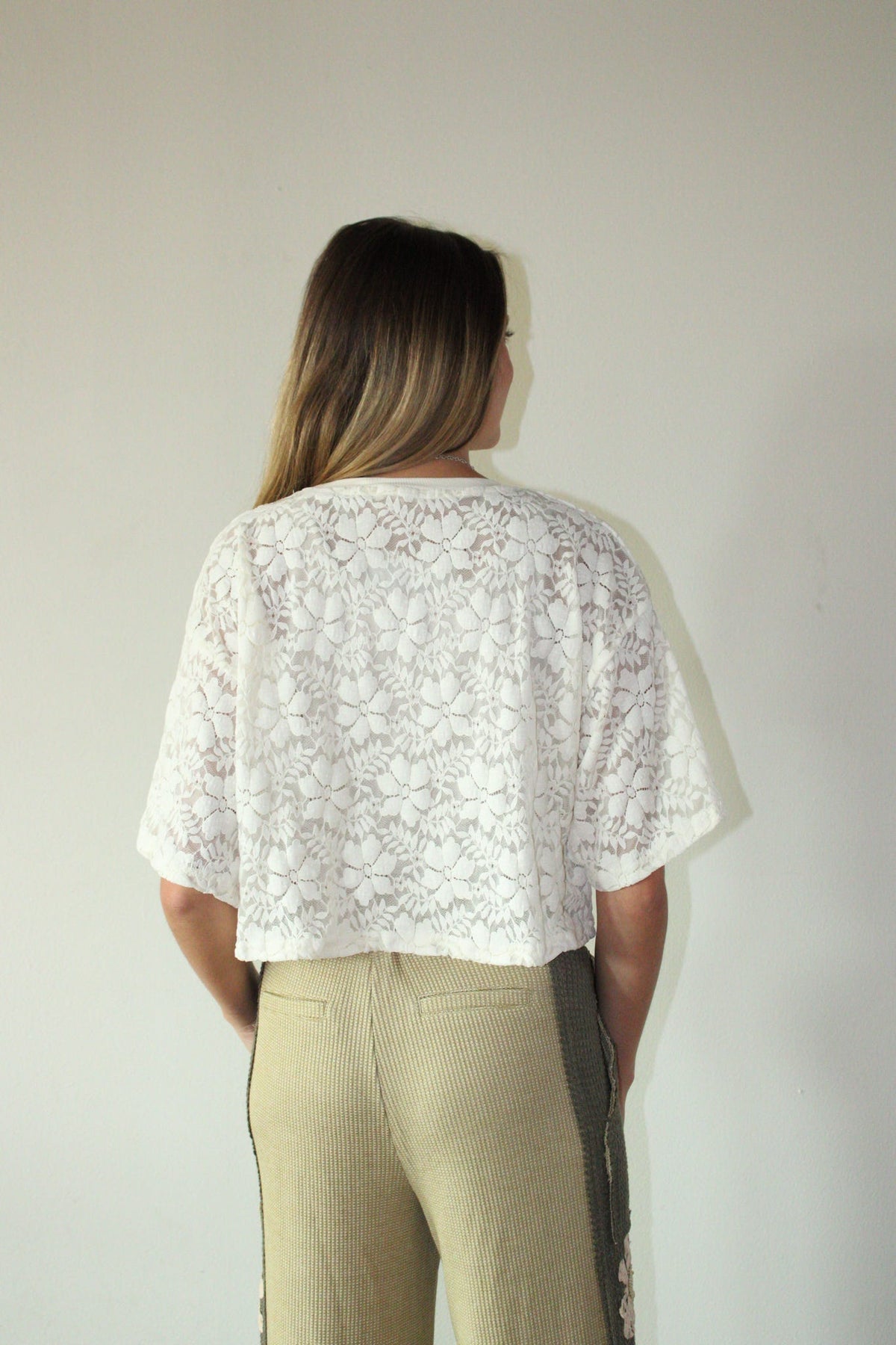 Floral Lace Cropped Top