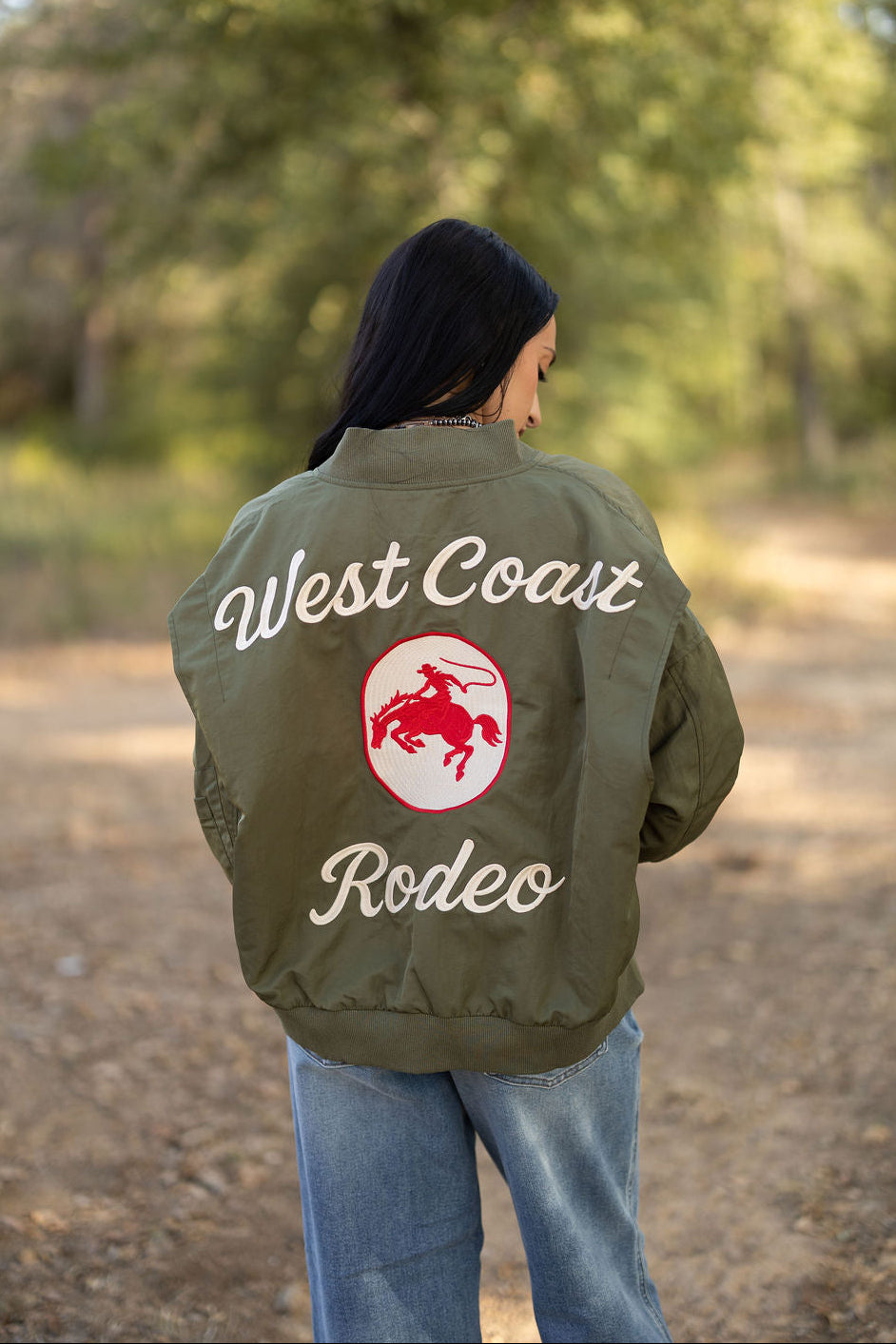 Embroidered Western Bomber Jacket
