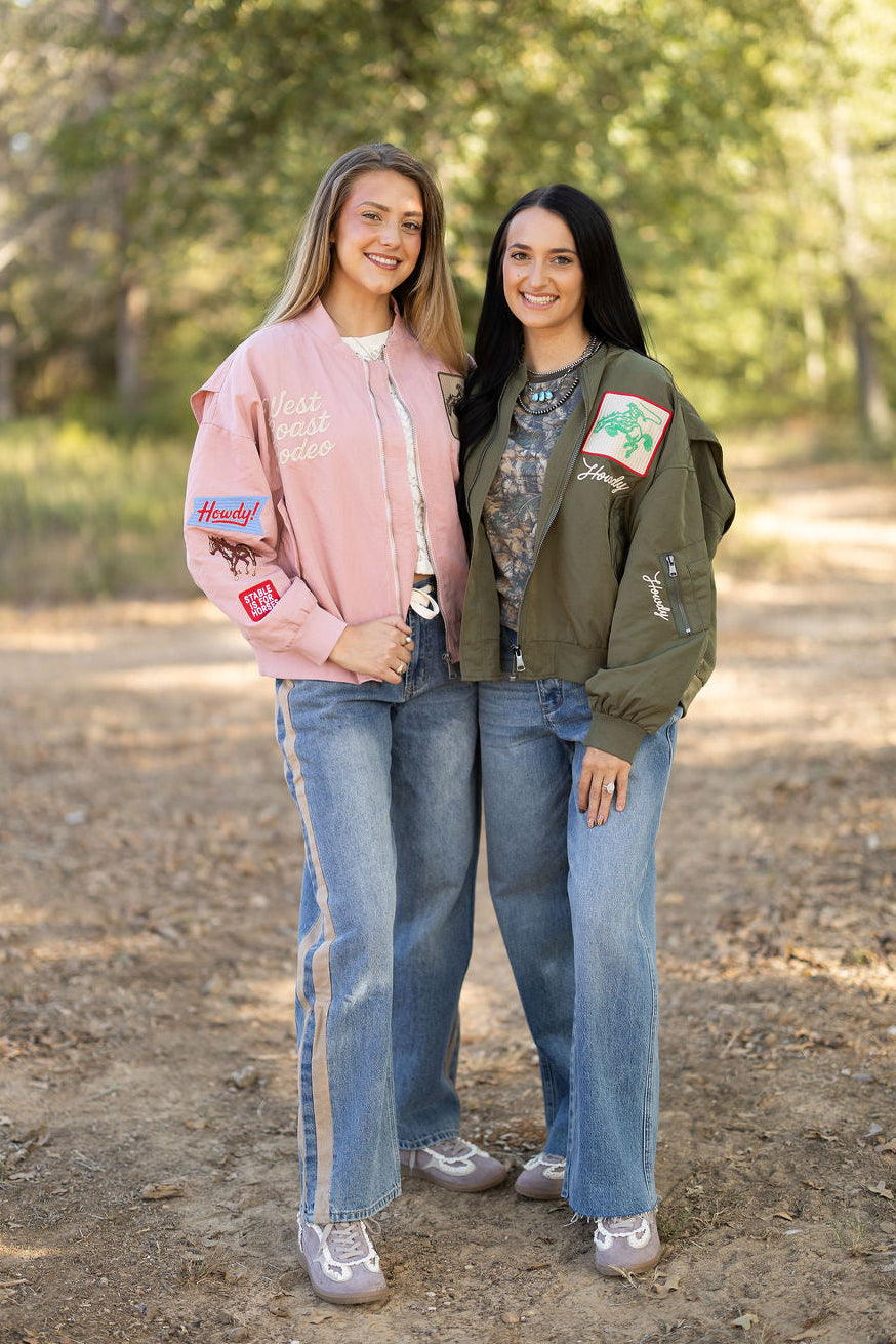 Embroidered Western Bomber Jacket