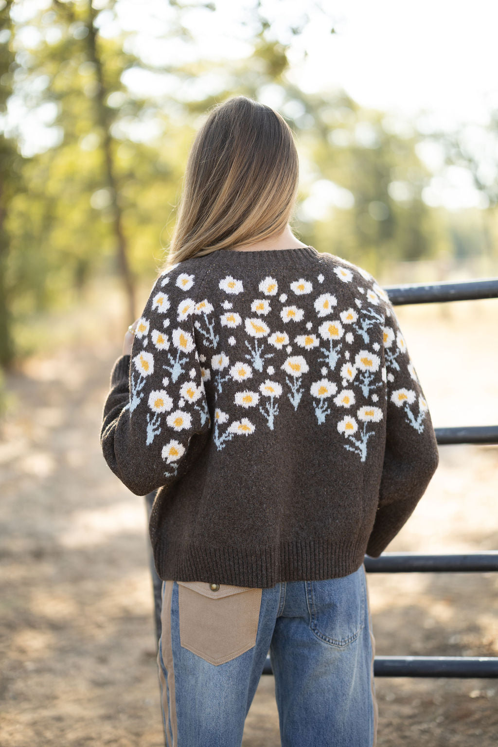 3D Daisy Knit Sweater