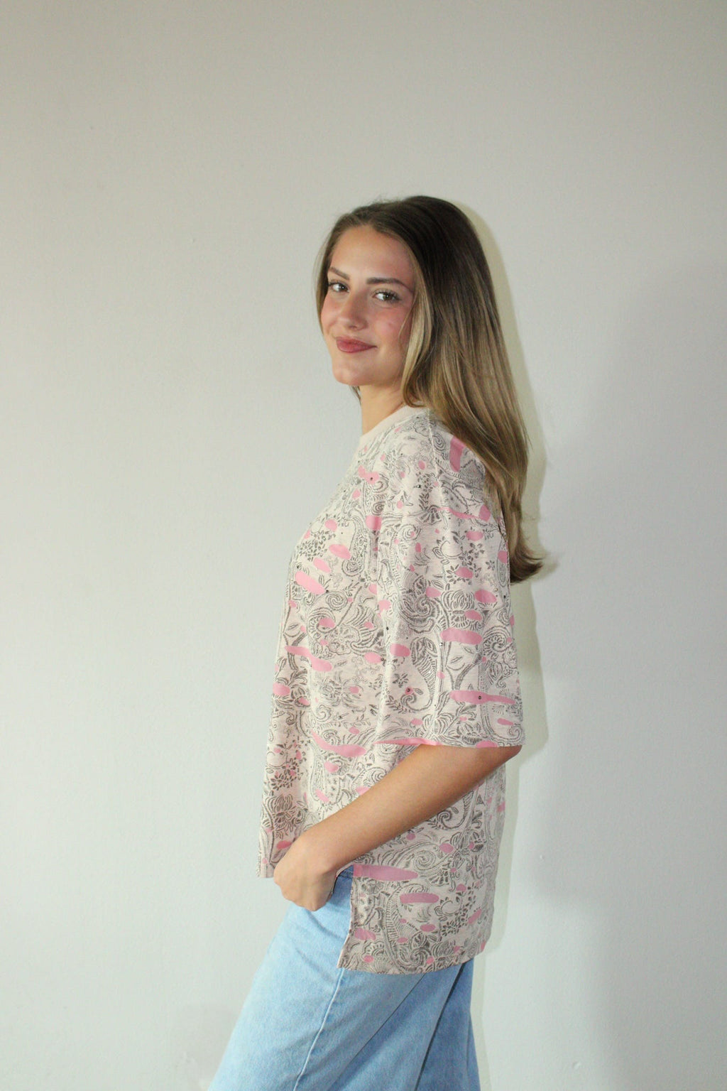 Distressed Paisley Tee