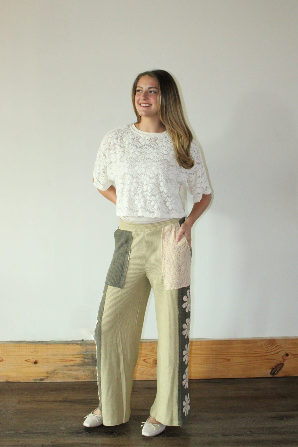 Daisy Knit Wide-Leg Pants