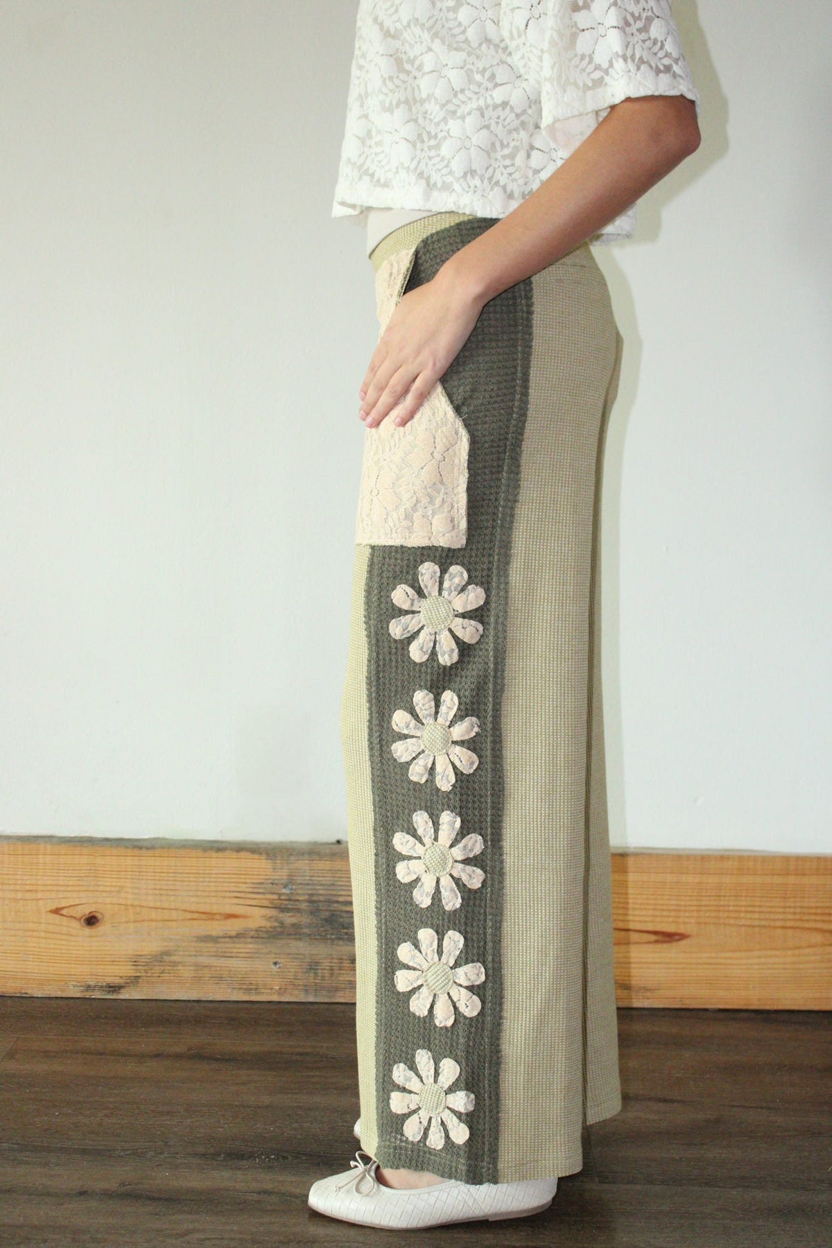 Daisy Knit Wide-Leg Pants
