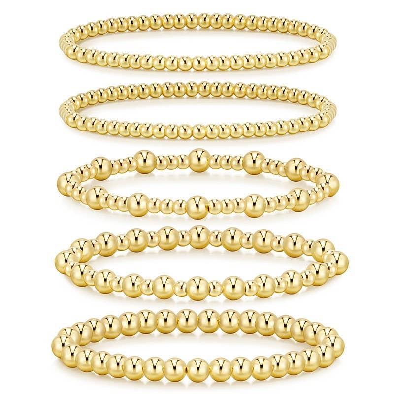 Multi Layer Gold Beaded Bracelet