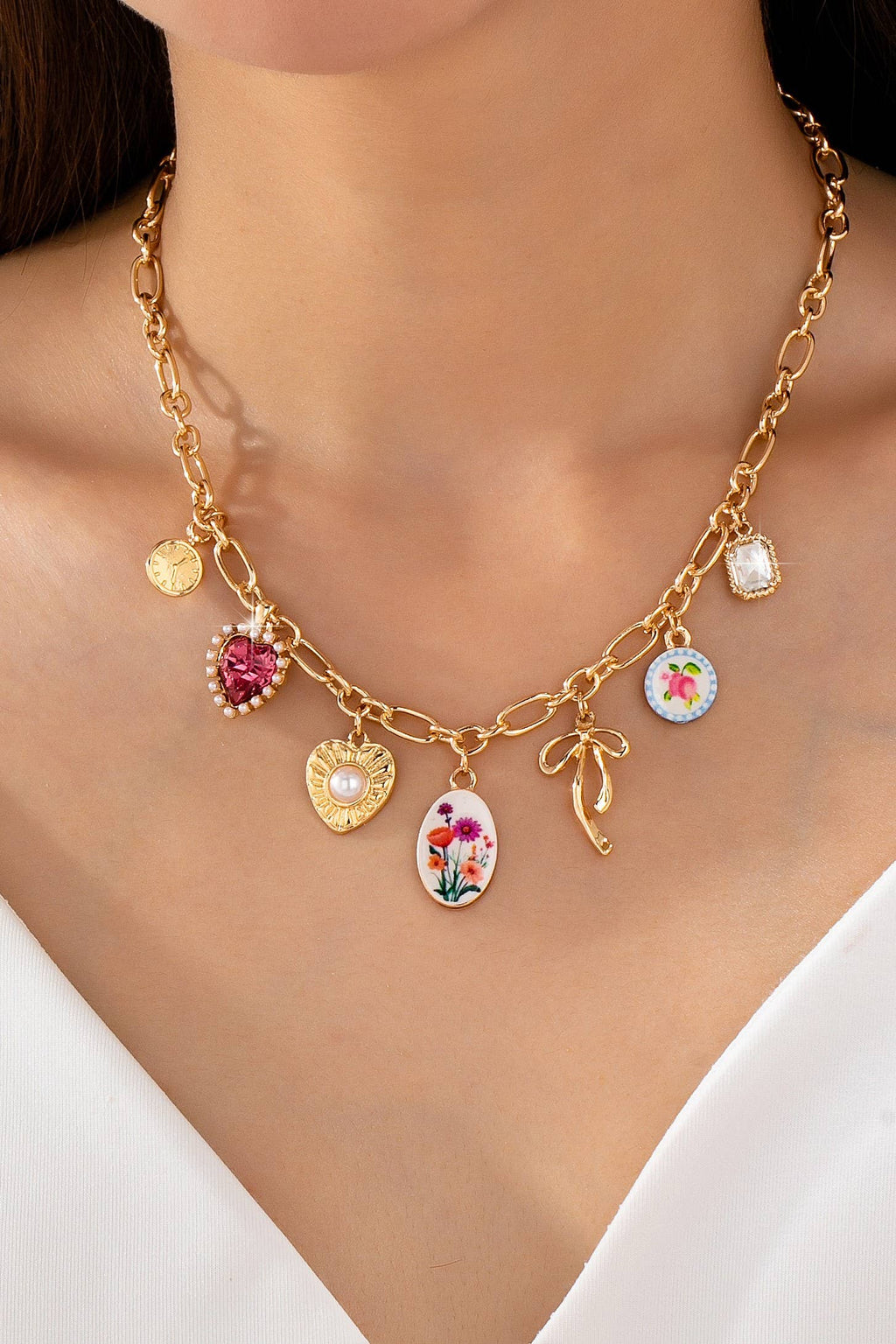 Vintage Multi-Charm Necklace