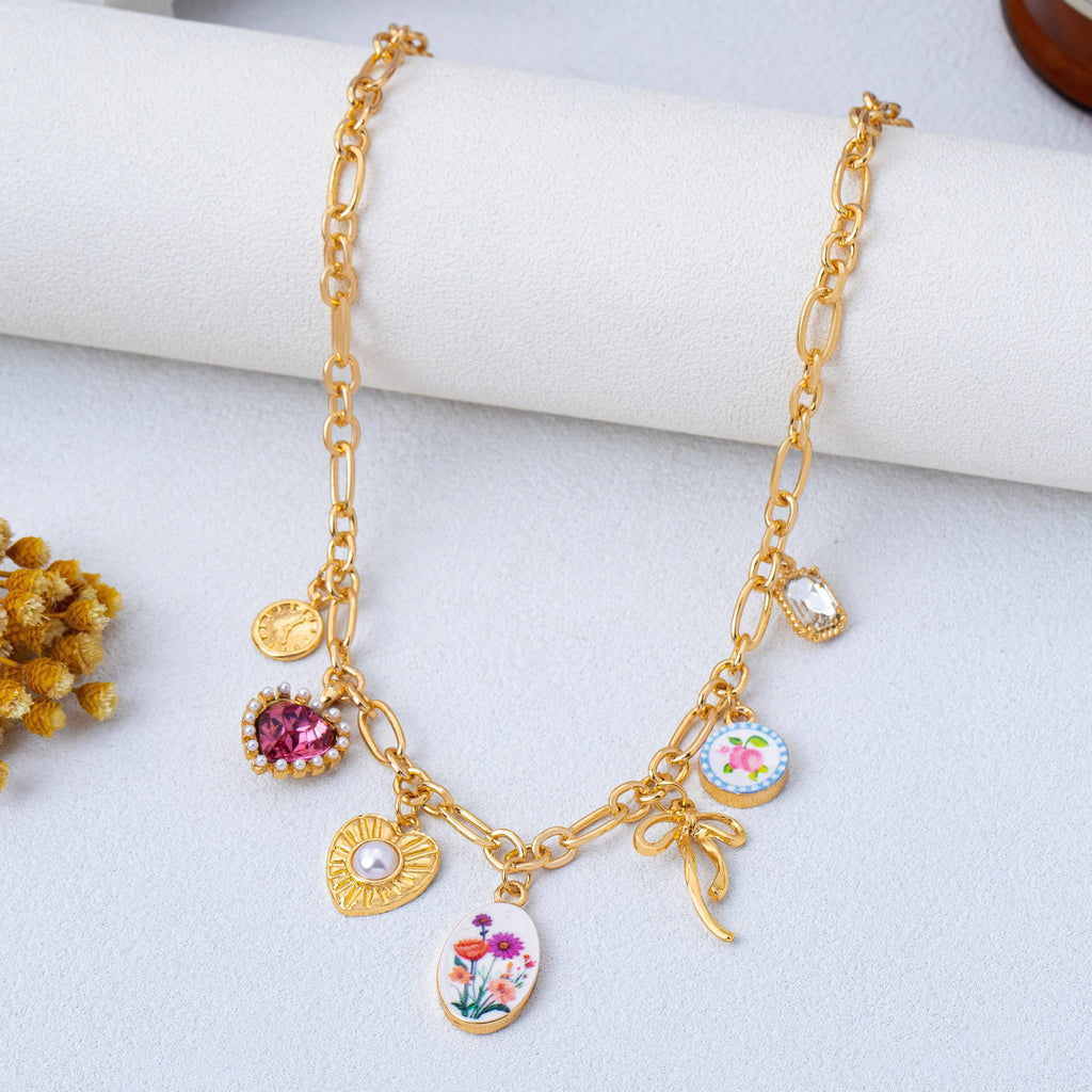 Vintage Multi-Charm Necklace